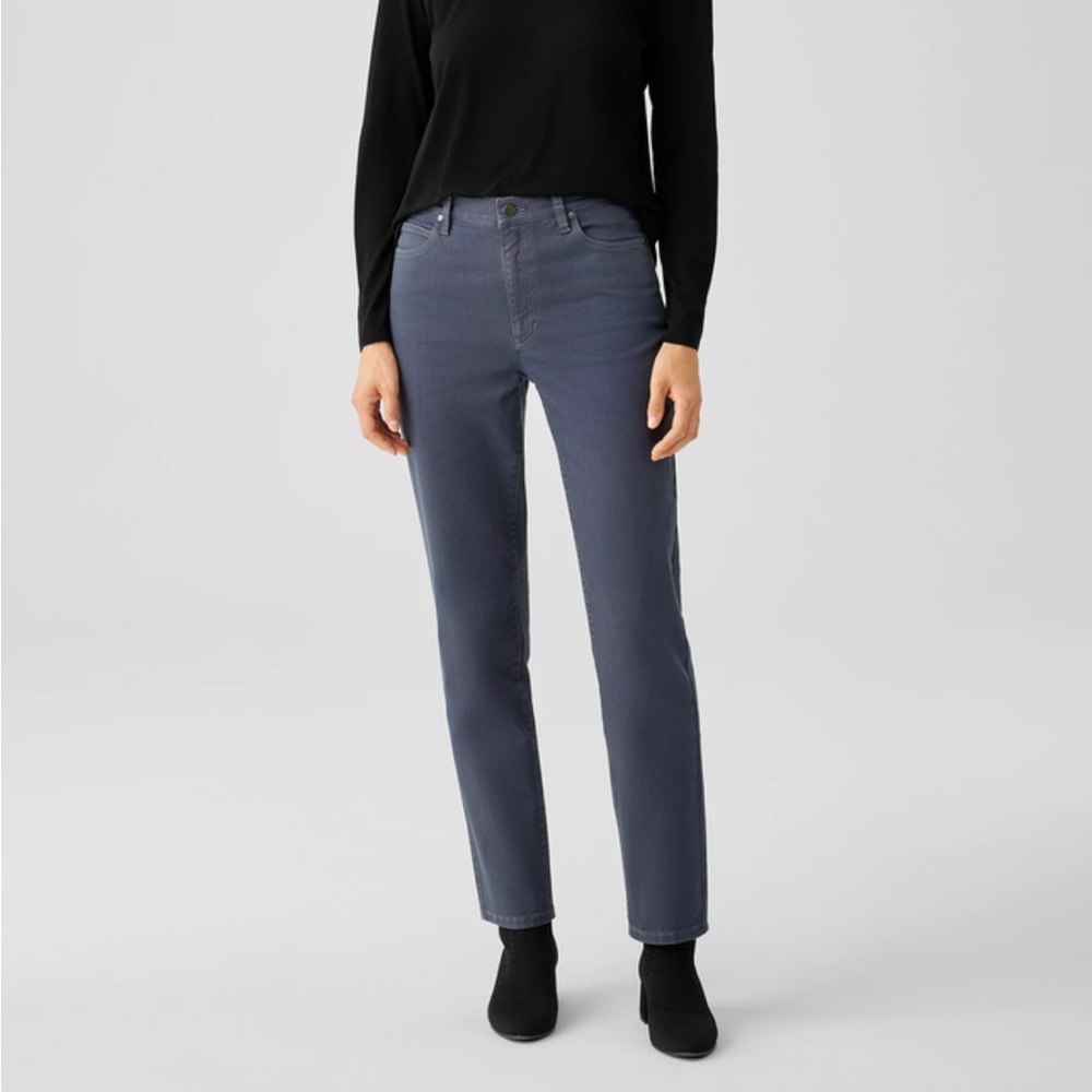 Eileen Fisher Organic Cotton Denim Dark Night Jean size XL
